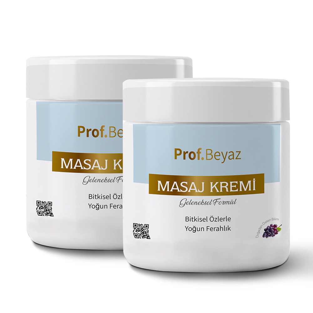 2'li Prof Beyaz Masaj Kremi | Yoğun Resveratrol Mucizesiyle Güçlendirilmiş Bitkisel Formül